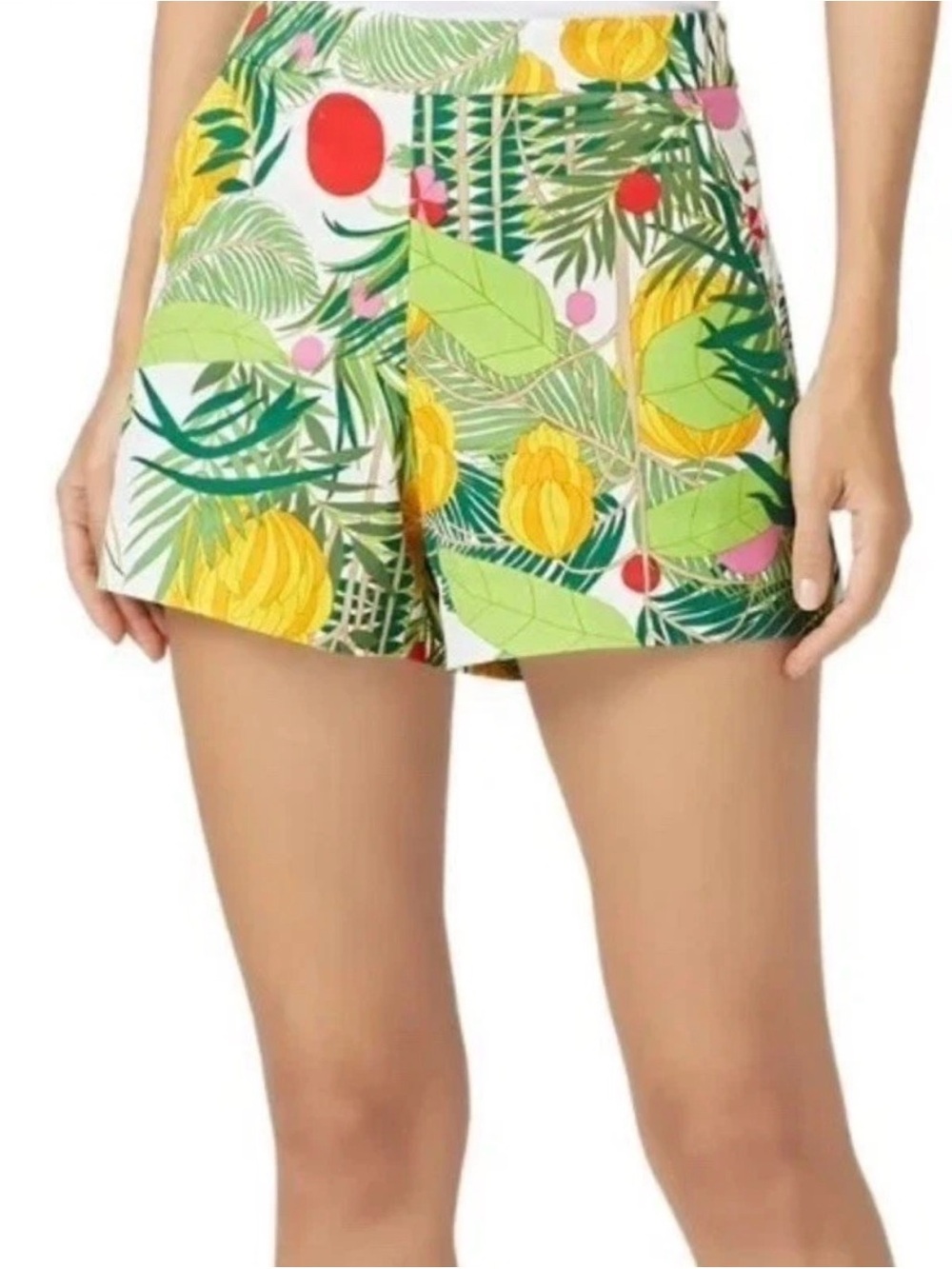 Trina Turk Tropical Island “It's Bananas” Printed Side Zipper Shorts (NWOT) - 10